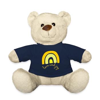 love and joy T-Shirt, gut gelaunt, Ibiza, Insel - Teddy - French Navy - Vorne