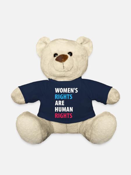 Women's Right Are Human Rights - Teddy Bear - french navy