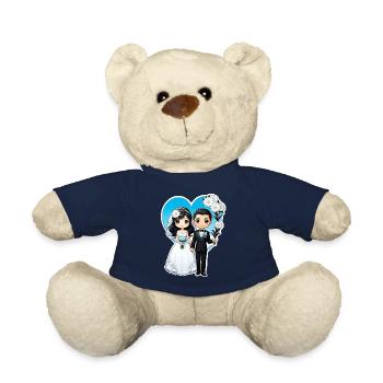 Just Married - Zur Hochzeit - Teddy - French Navy - Vorne