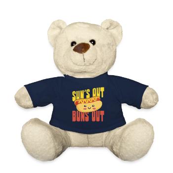 Hot Dog Adult Sun's Out Buns Out - Teddy Bear - french navy - Front