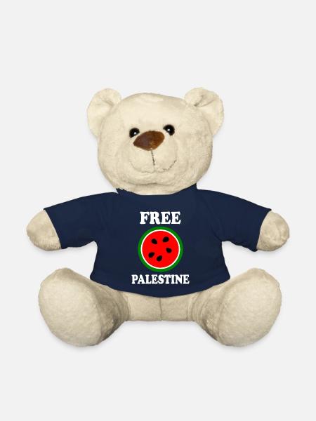 Free palestine watermelon melon - Teddy Bear - french navy