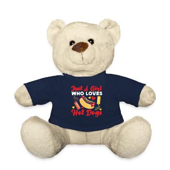 Hot Dog Adult Girl Just A Girl Who - Teddy - French Navy - Vorne