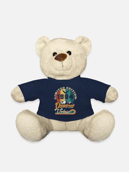 Original 1984 Vintage Limited Edition Geschenk - Teddy - French Navy
