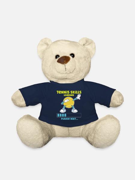 Funny Tennis Player Racket Tennis - Teddy Bear - french navy