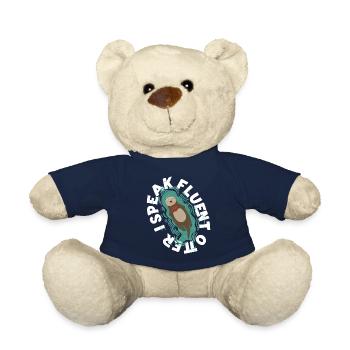 Otter I Speak Fluent Otter - Teddy Bear - french navy - Front
