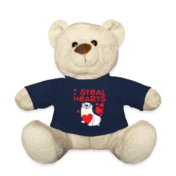 Loutre Saint-Valentin je vole - Nounours - bleu marine - Devant