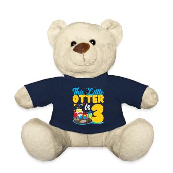 Anniversaire de la loutre Cette petite loutre - Nounours - bleu marine - Devant
