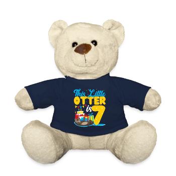 Anniversaire de la loutre Cette petite loutre - Nounours - bleu marine - Devant