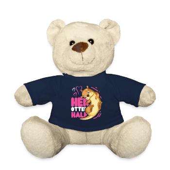 Couple Loutre Jeu de mots Saint-Valentin - Nounours - bleu marine - Devant