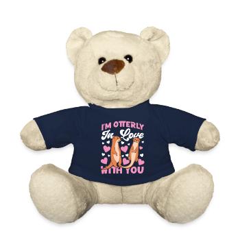 Loutre Jeu de mots Saint-Valentin Je suis - Nounours - bleu marine - Devant