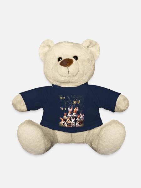 Bunnies and fairies - Teddy Bear - french navy