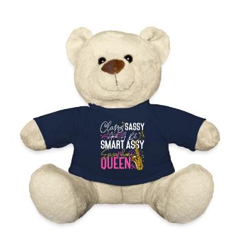 Saxophone Classy Sassy And A Bit - Teddy Bear - french navy - Front