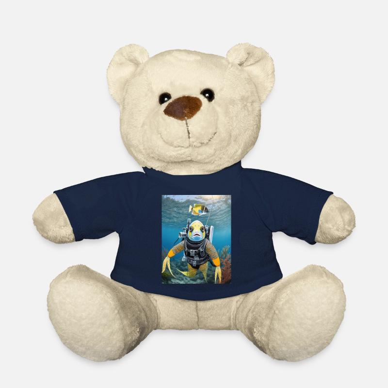 Poisson en combinaison de plongée 3 - Nounours - bleu marine