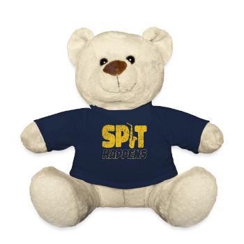 Saxophone Pun Spit Happens - Teddy Bear - french navy - Front