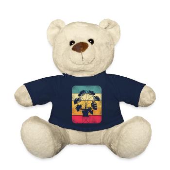 Amoureux des plantes jardinage rétro - Nounours - bleu marine - Devant