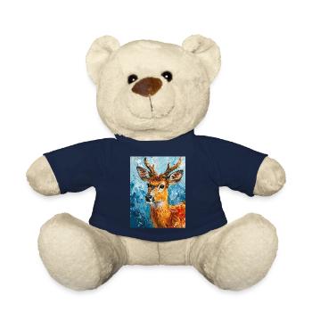 Deer image - Teddy Bear - french navy - Front