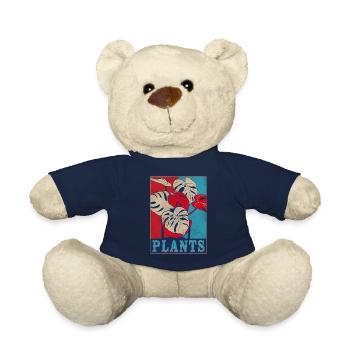 Amoureux des plantes jardinage rétro - Nounours - bleu marine - Devant