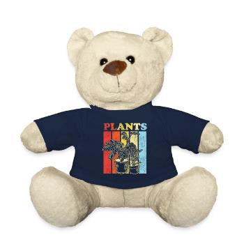 Amoureux des plantes jardinage rétro - Nounours - bleu marine - Devant