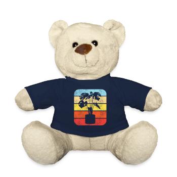 Amoureux des plantes jardinage rétro - Nounours - bleu marine - Devant