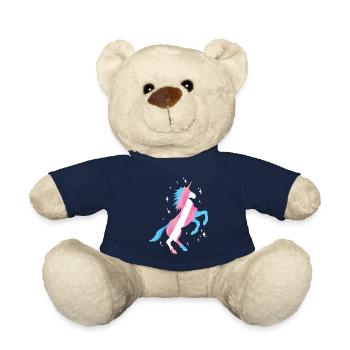 Transgender Trans LGBT Pride - Teddy Bear - french navy - Front