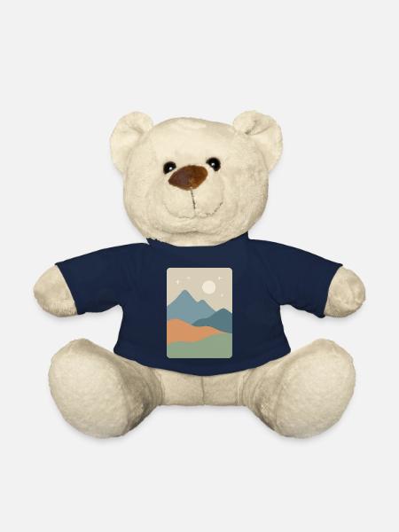 Minimalist mountain landscape – Serenity - Teddy Bear - french navy