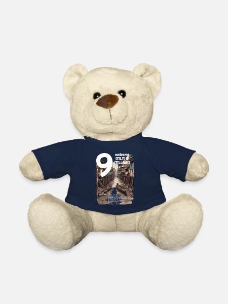 Canal Code Hood on Stilts Deep Khlong Streetwear - Teddy Bear - french navy