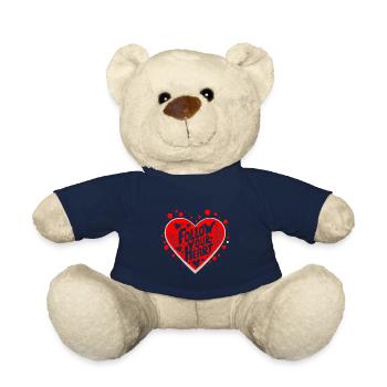 Follow Your Heart Quote - Teddy Bear - french navy - Front