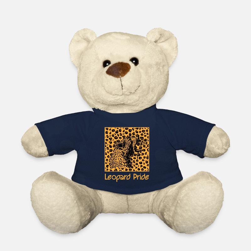 Leopard Tier Leopardmuster Raubkatze - Teddy - French Navy