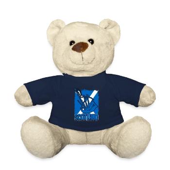 Cornemuse Ecosse Highland Ecossais Moyen Âge - Nounours - bleu marine - Devant