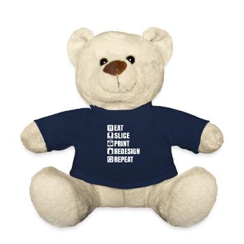 3D Druck Design Scheibe Redesign Geschenk - Teddy - French Navy - Vorne