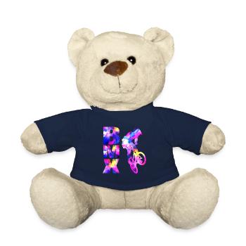 bmx bike rider freestyle design - Nounours - bleu marine - Devant