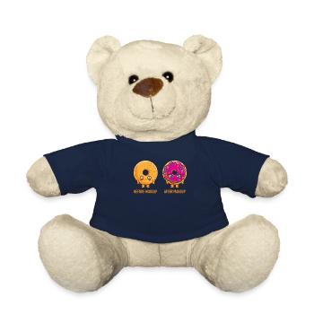 Make up artist make-up artist as hobby girls evening - Teddy Bear - french navy - Front