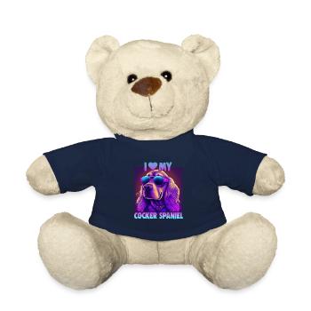 Dog saying Cocker Spaniel pour les amoureux des chiens - Nounours - bleu marine - Devant