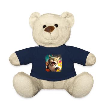 Cat Lovers Cool Cat Design Cat Mama - Teddy Bear - french navy - Front