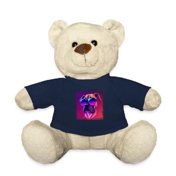 Dog Cartoon Boxer Design pour les amoureux des chiens - Nounours - bleu marine - Devant