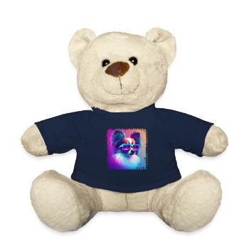Hunde Spruch Papillon Design für Hundeliebhaber - Teddy - French Navy - Vorne