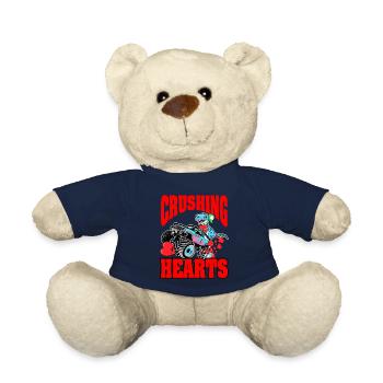 Crushing Hearts Monster Truck T-rex Boys - Teddy Bear - french navy - Front