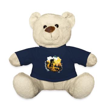 Conception cool de descente de VTT pour les fans de VTT - Nounours - bleu marine - Devant