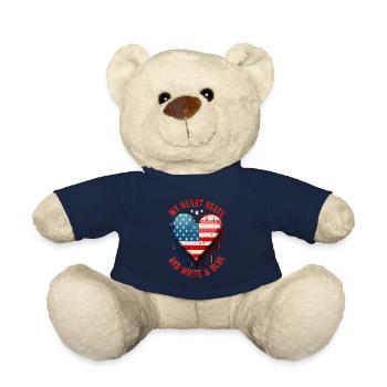 Amerikanisch Patriotisch USA Design - Teddy - French Navy - Vorne