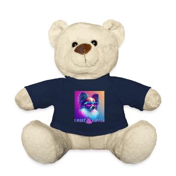 Hunde Spruch Papillon Design für Hundeliebhaber - Teddy - French Navy - Vorne