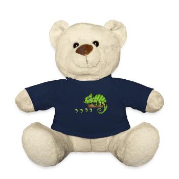 Lizard Reptile Holder Gecko Lizard Lizard Lizard Design - Teddy Bear - french navy - Front