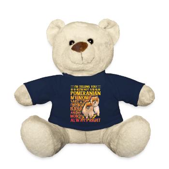 Pomeranian Zwergspitz Lustiger Spruch - Teddy - French Navy - Vorne