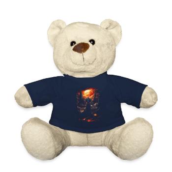 Fantasy Chevalier Château Magie Conte de Fées Mythique Gothique - Nounours - bleu marine - Devant