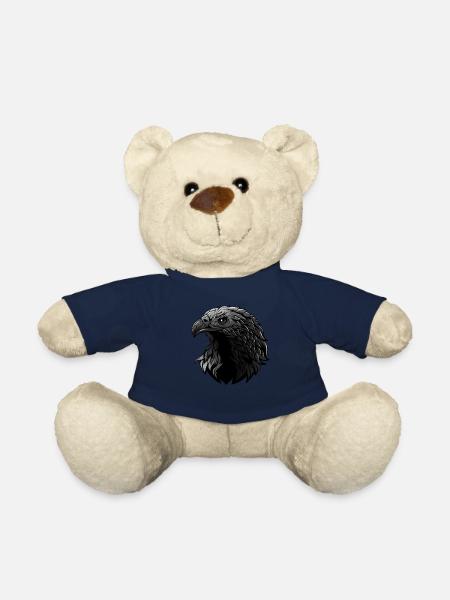Retro Adler Fan Shirt Silhouette Adlerkopf - Teddy - French Navy