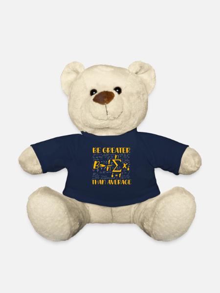 Math Pun – Be Greater Than Average - Teddy Bear - french navy