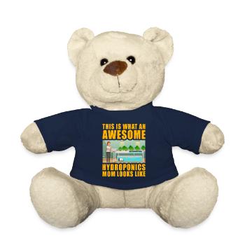 This is what an awesome Hydroponics Mom looks like - Teddy Bear - french navy - Front