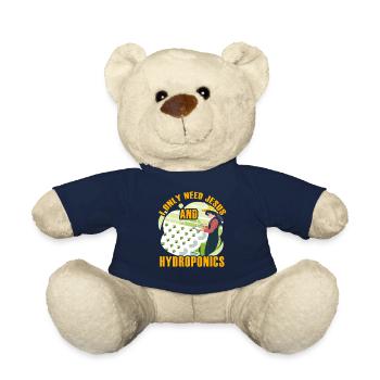 I only need Jesus and Hydroponics - Teddy Bear - french navy - Front
