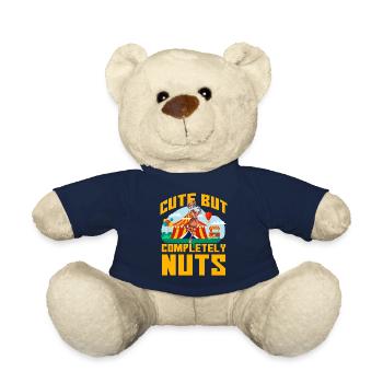 Cute but completely nuts - Teddy Bear - french navy - Front