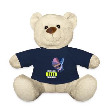 Betta Splendens Kampffisch Labyrinthfisch Geschenk - Teddy - French Navy - Vorne