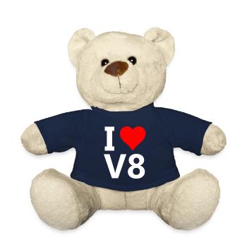 I love V8 - Teddy Bear - french navy - Front